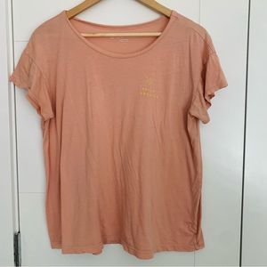 Beyond Yoga Peach Logo Short Sleeve Top S